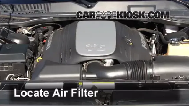 2010 Dodge Challenger RT 5.7L V8 Filtre à air (moteur) Changement
